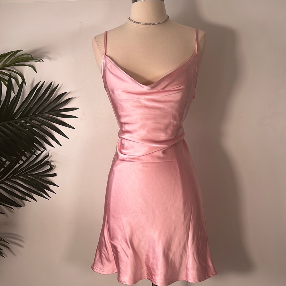 Pink Satin Dress